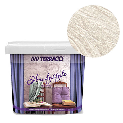Полупрозрачная перламутровая краска Terraco HandyStyle HS-1003, тонирующее лессирующее покрытие для декоративной штукату