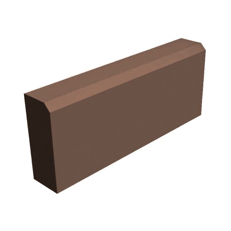 Бордюрный камень БР 1000х200х80 тротуарный (коричневый)