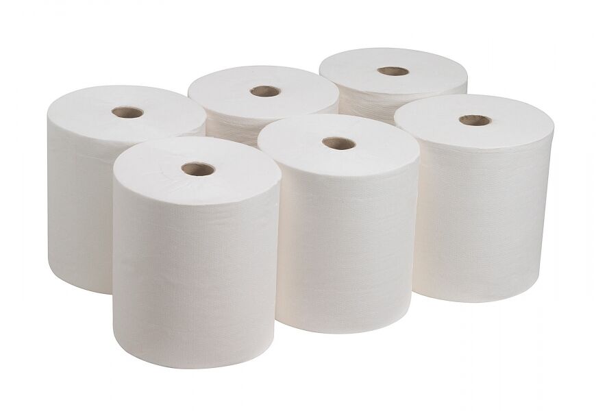 6238 Kleenex ULTRA Бумажные полотенца в рулонах белые двухслойные (6 рулонов по 190 метров)