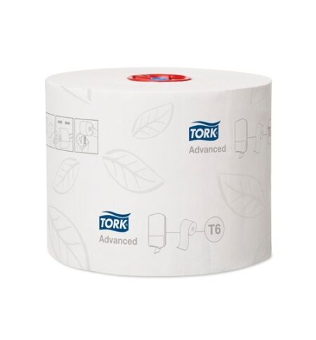 127530 Tork туалетная бумага Mid-size в миди-рулонах, система Т6, белый