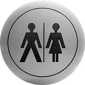 NOFER 16722.2.S Табличка на дверь "Туалет для мужчин и для женщин"