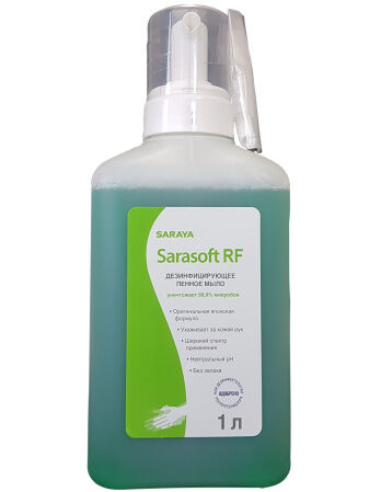 SARAYA Sarasoft RF Дезинфицирующее пенное мыло для GUD-1000, флакон 1 л с помпой