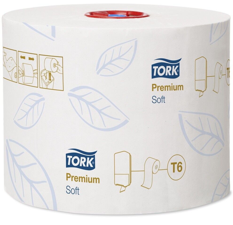 127520 Tork Premium туалетная бумага двухслойная в средних рулонах 35x132 мм