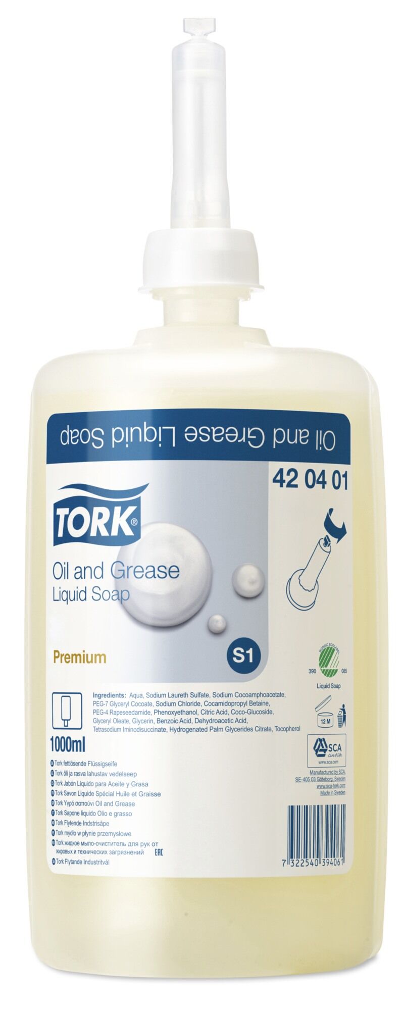 420401 Tork Premium жидкое мыло-очиститель для рук от жировых и технических загрязнений
