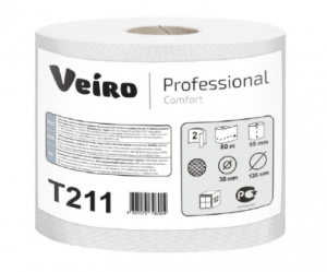 Veiro Professional Comfort T211 Туалетная бумага в малых рулонах с центральной вытяжкой