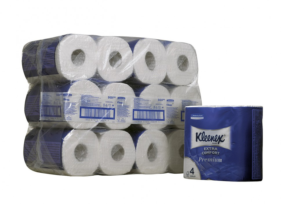 Kimberly-Clark 8484 KLEENEX Четырехслойная туалетная бумага в стандартных рулонах