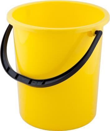 Ведро для уборки 10 литров КЛАСИКА без крышки желтое