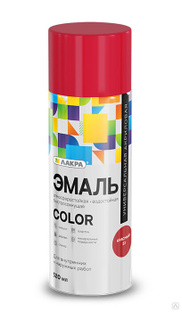 Эмаль аэрозольная Лакра Color универсальная черная матовая 520мл (200г) /4 