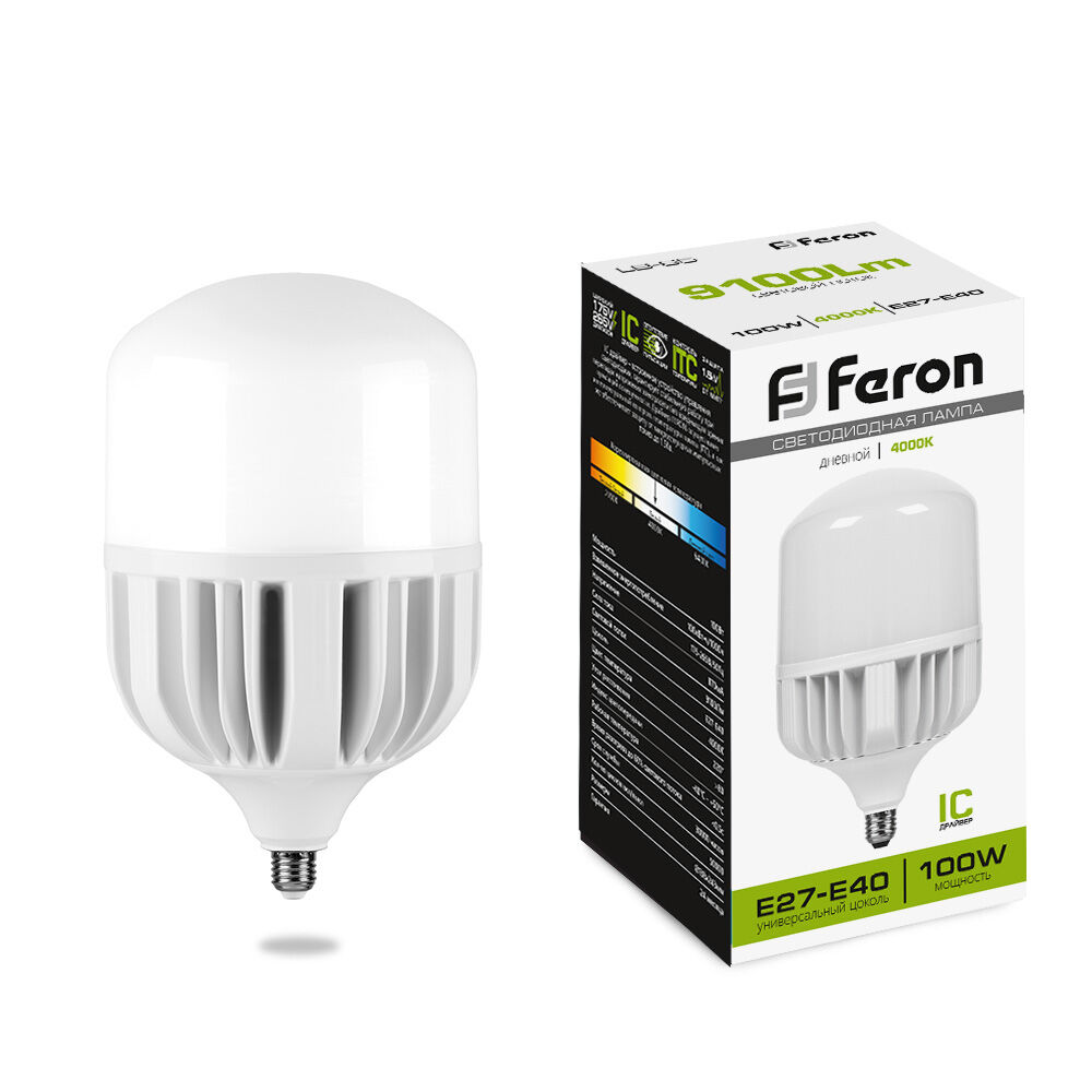 Лампа светодиодная Feron LB-65 38219 E27-E40 100W 4000K