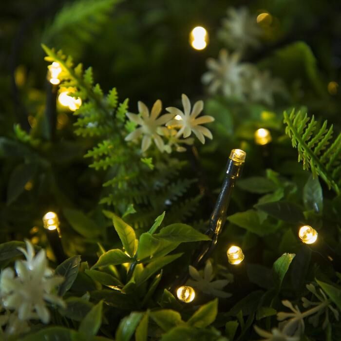 Гирлянда «Нить» 10 м, 100 LED, солнечная батарея фото 3