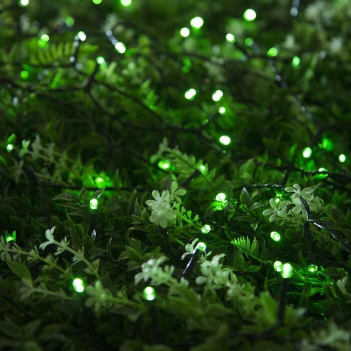 Гирлянда «Нить» 10 м, 100 LED, солнечная батарея фото 5