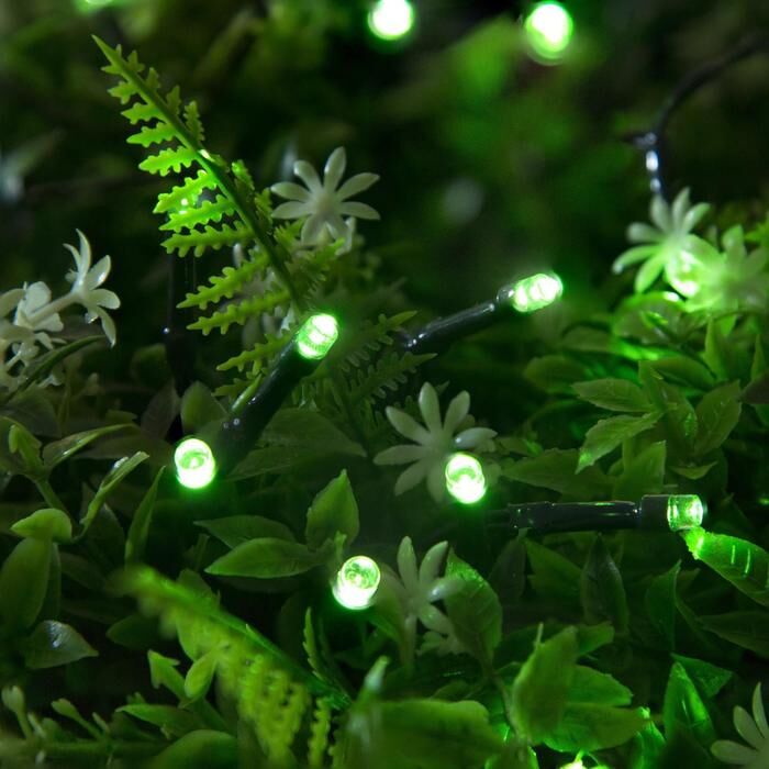 Гирлянда «Нить» 10 м, 100 LED, солнечная батарея фото 6