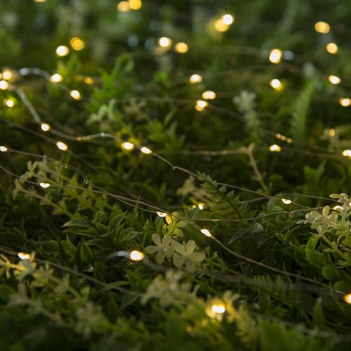 Гирлянда «Нить-Роса» 20 м, 200 LED, солнечная батарея