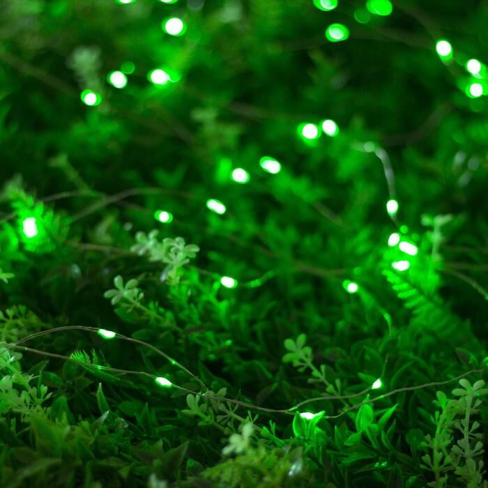 Гирлянда «Нить-Роса» 10 м, 100 LED, солнечная батарея фото 6