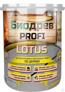Биодрев PROFI "LOTUS" 1 кг Сосна (декоративная лазурь с защитой от плесени и грибка) Красковия 
