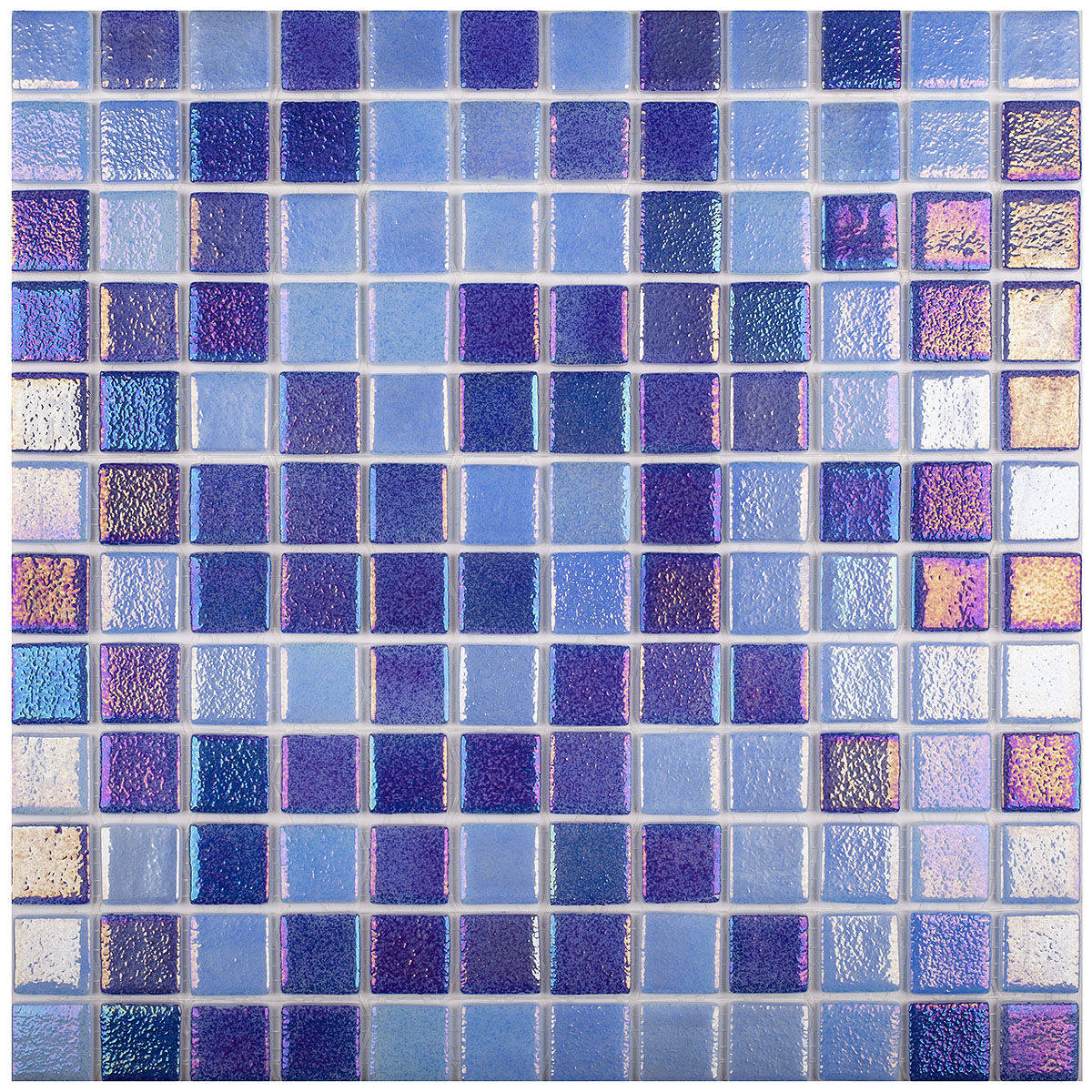 Стеклянная мозаика Shell MIX DEEP BLUE 552/555 Vidrepur