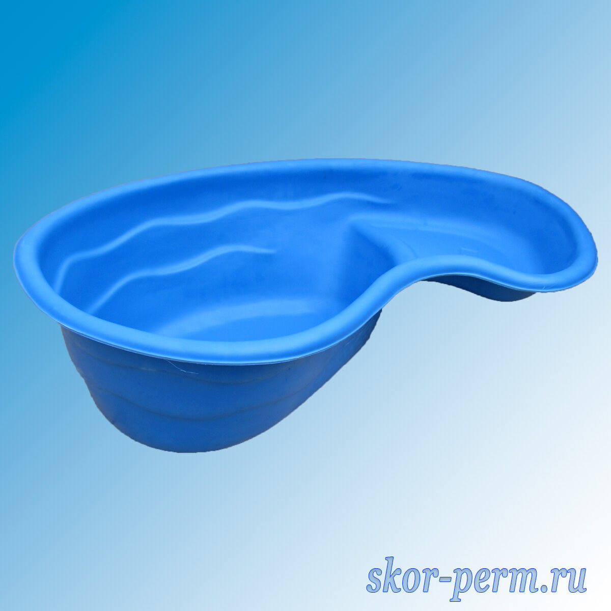 Чаша для пруда пластиковая 380 литров синяя