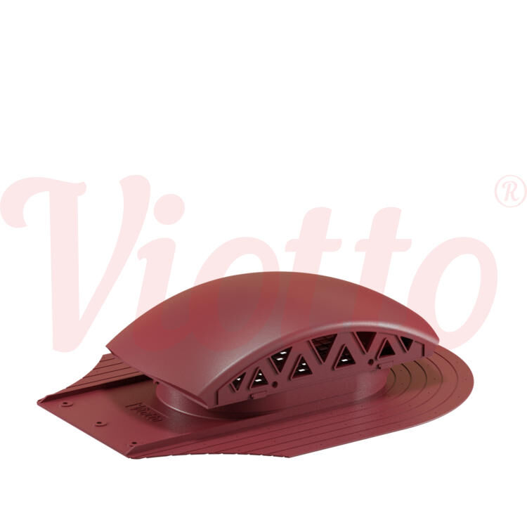 Вентилятор подкровельного пространства для мягкой кровли при монтаже Viotto, черепаха, цвет Красный