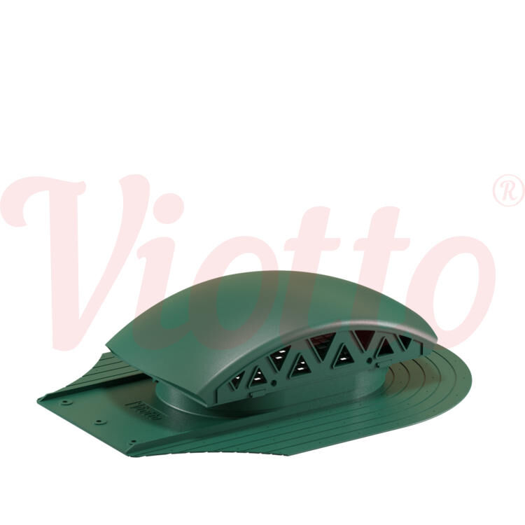 Вентилятор подкровельного пространства для мягкой кровли при монтаже Viotto, черепаха, цвет Зелёный