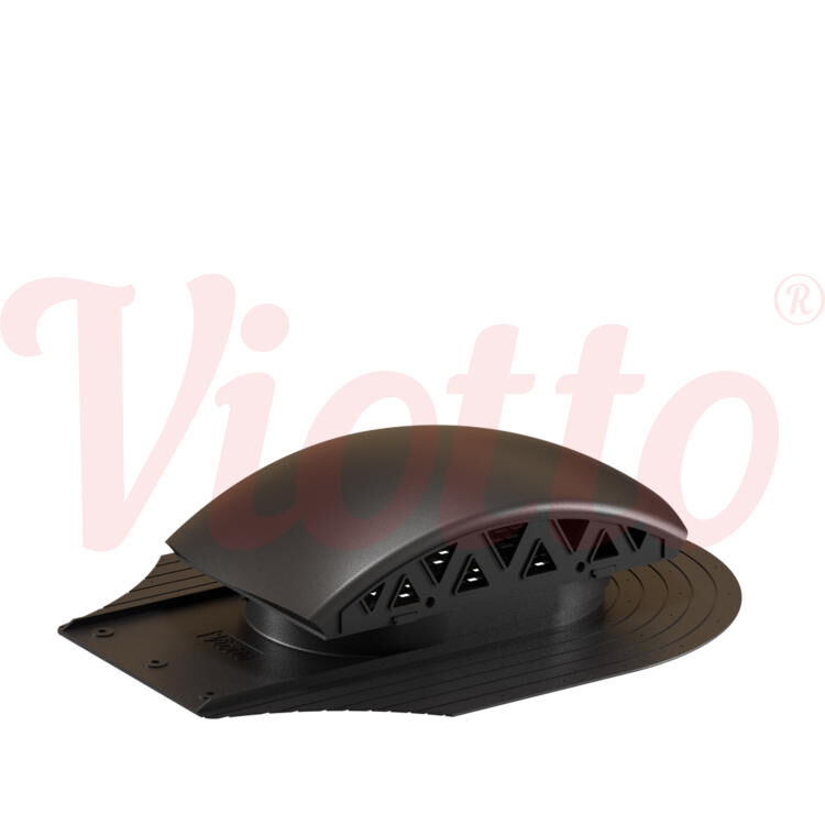 Вентилятор подкровельного пространства для мягкой кровли при монтаже Viotto, черепаха, цвет Чёрный