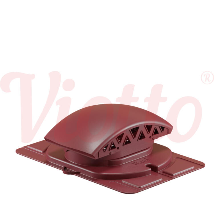 Вентилятор подкровельного пространства с универсальным проходным элементом Viotto, черепаха, цвет Красный