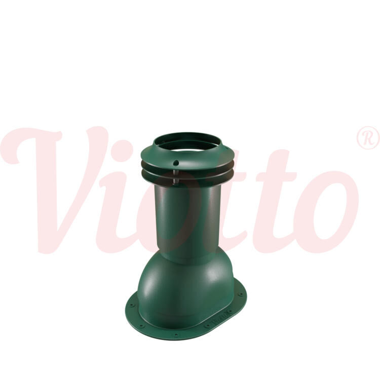 Выход вентиляции канализации для готовой мягкой и фальцевой кровли Viotto, цвет Зелёный