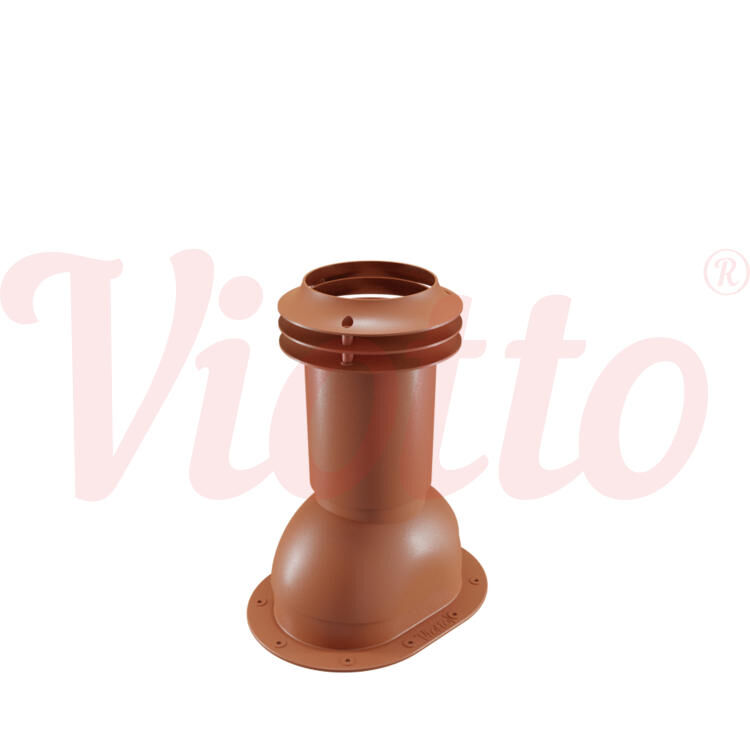 Выход вентиляции канализации для готовой мягкой и фальцевой кровли Viotto, цвет Терракот