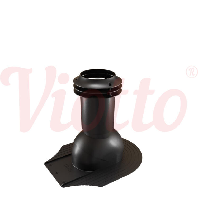 Выход вентиляции канализации для мягкой кровли при монтаже Viotto, цвет Чёрный