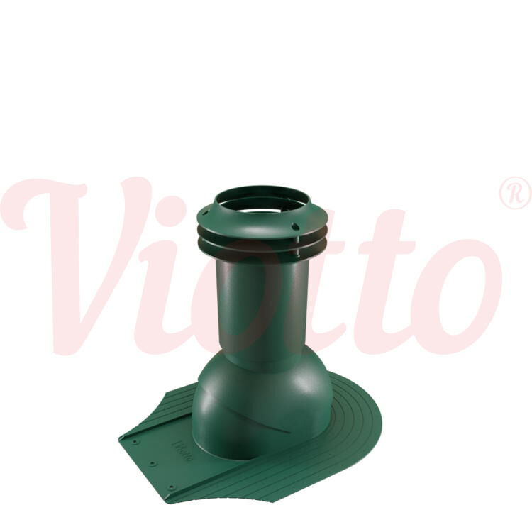 Выход вентиляции канализации для мягкой кровли при монтаже Viotto, цвет Зелёный