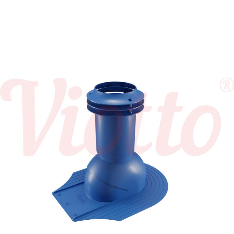 Выход вентиляции канализации для мягкой кровли при монтаже Viotto, цвет Синий
