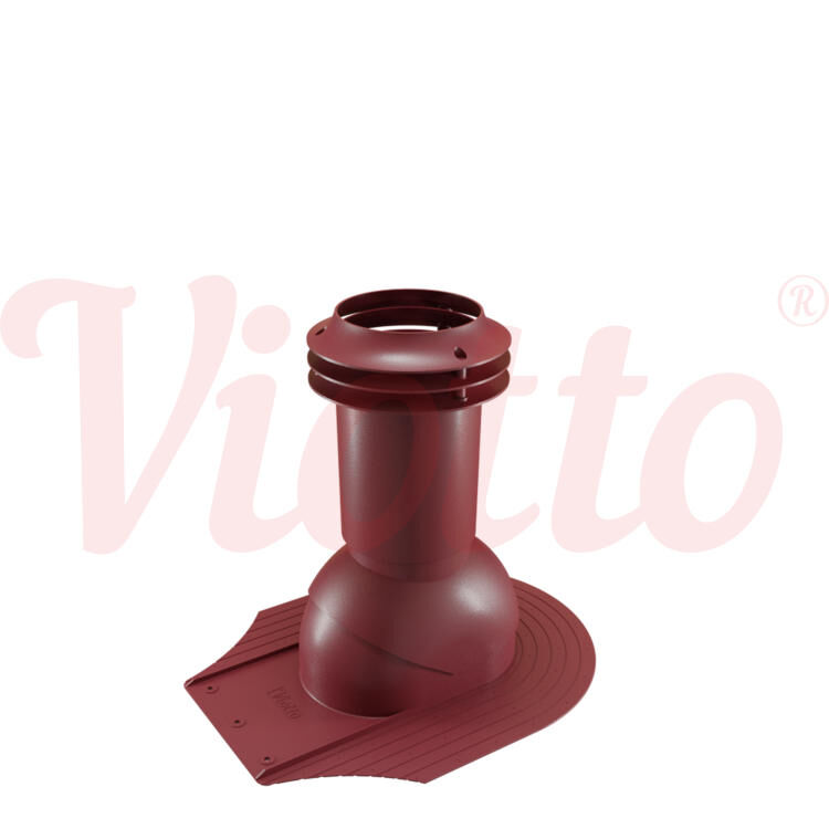 Выход вентиляции канализации для мягкой кровли при монтаже Viotto, цвет Красный