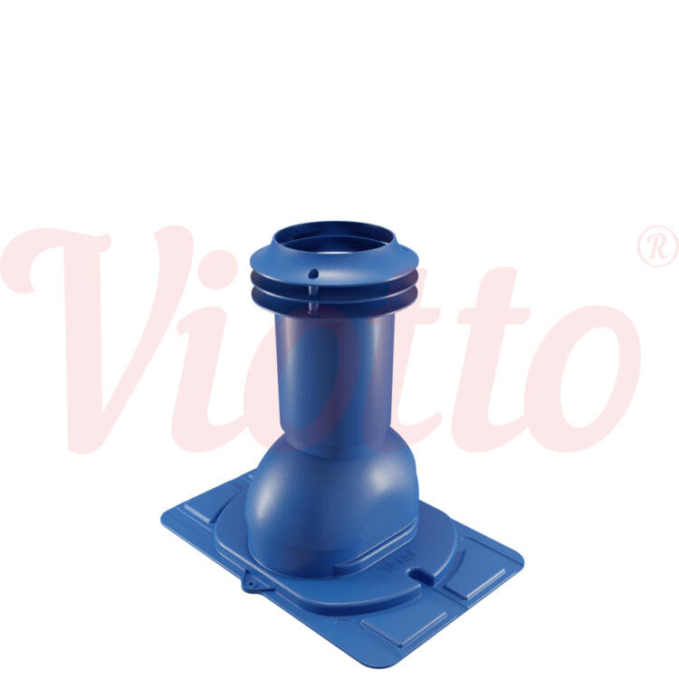 Выход вентиляции канализации с универсальным проходным элементом Viotto, цвет Синий