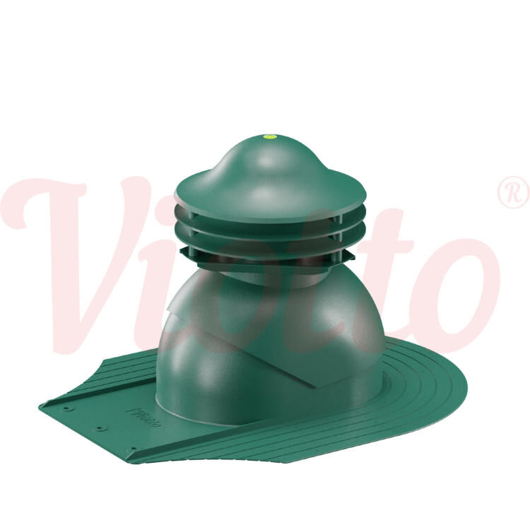 Универсальный выход вентиляции для мягкой кровли при монтаже Viotto, цвет Зелёный