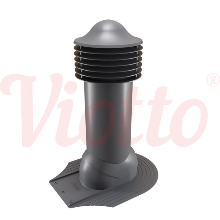 Труба вентиляционная для мягкой кровли при монтаже ø125 мм, h-650 мм Viotto, утепленная